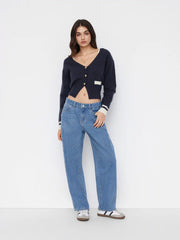 Cider Denim Cotton-Blend Barrel-leg Jeans