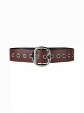 EYELET EMBELLISHED BUCKLE BELT