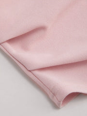 Jersey Scoop Neckline Solid Bowknot Ruched Crop Tank Top