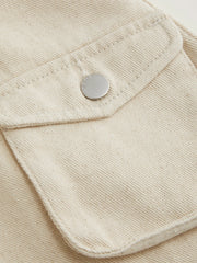Denim Low Rise Drawstring Cargo Mini Skirt