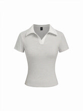 Cotton-blend Polo Neck Stripe Tee