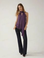Cowl Neck Oversized Blouse Longline