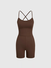 CIDERAIRYâ„¢ Fabric Scoop Neckline Mid Rise Solid Active Romper