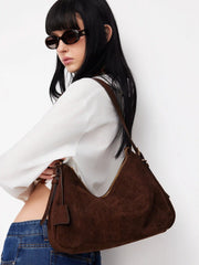 FAUX SUEDE TOTE BAG