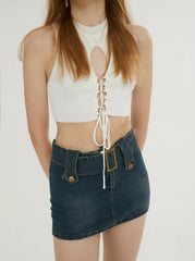 Cut Out Knitted Tank Top