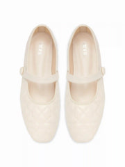 QUILTED MARY JANE FLATS