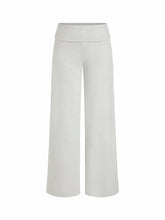 High Stretch Cotton-blend Fold Over Low Rise Straight Leg Trousers