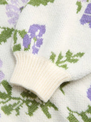 Tea In The Garden Floral Knit Cardigan