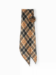 FLORAL DECOR PLAID SCARF