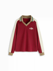 Los Angeles Graphic V-Neck Oversized Sweatshirt