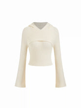 Knit Hooded Tank Top & Long Sleeve Shrug