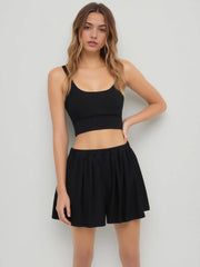 Pull-On Flounce Shorts