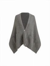 Knit V-neck Cape Sleeve Oversized Cardigan