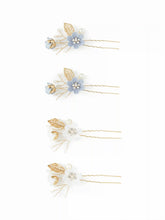 4 PCS FLORAL & LEAF HAIR PINS SET