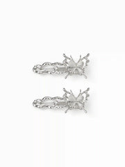 2PCS BUTTERFLY LIQUID METALLIC HAIR CLIPS