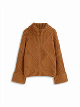 Knit Stand Collar Long Sleeve Oversized Top