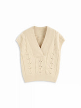 Knit V-neck Solid Sweater Vest