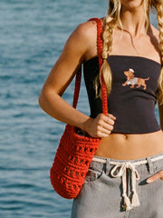 KNITTED SHOULDER BAG