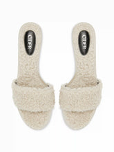 FUZZY HEELED SANDALS