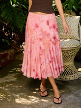 Chiffon Mid Rise Floral Hanky Hem Midi Skirt