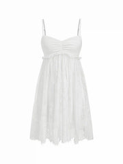 Lace Panel Babydoll Cami Mini Dress