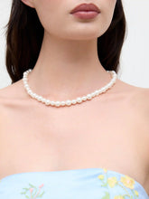 18k Gold Plated Hand-beaded Faux Pearl Necklace