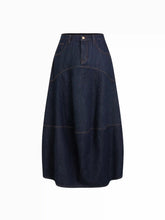 Cider Denim Low Rise Button Maxi Skirt