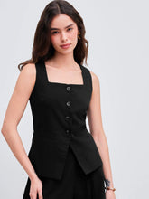 Woven Square Neck Waistcoat