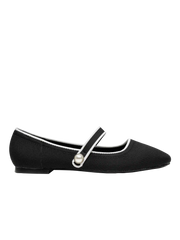 Classic Faux Pearl Mary Jane Ballet Flats
