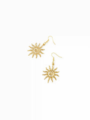 SUN PATTERN DROP EARRINGS