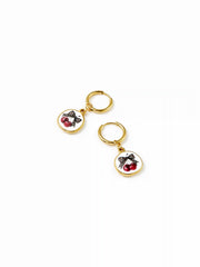 LEOPARD PRINT HEART & CHERRY DROP EARRINGS