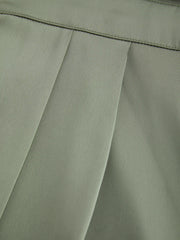 Satin Knotted Pleated Wide Leg Jumpsuit