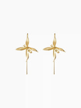IRIS FLOWER HOOP EARRINGS