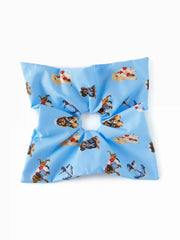 2PCS DOG & SHELL GRAPHIC SCRUNCHIE SET