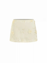 Lace Low Rise Floral Mini Skirt