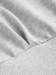 Round Neckline Ruched Crop Sweatshirt
