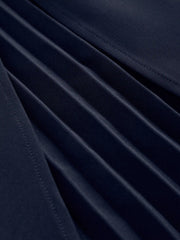 V-neck Solid Split Midi Dress