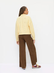 Corduroy Low Rise Wide Leg Trousers