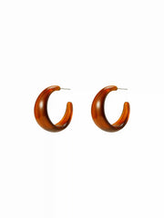 C-SHAPED HOOP EARRINGS