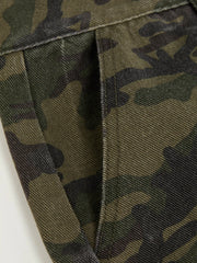 Cider Denim Camo Mid Rise Oversized Wide Leg Cargo Jeans Curve & Plus