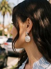 TEXTURED DROP EARRINGS