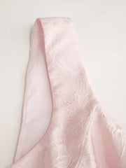 Jacquard Sculptural Square Neck Lace Up Ruffled Flared Maxi Dress Curve & Plus