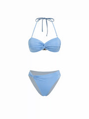 Glitter Twist Halter Bikini Set