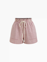 Drawstring Pull-On Striped Shorts
