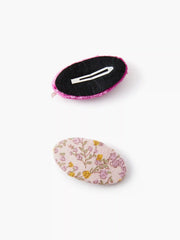 2PCS BOWKNOT & FLORAL HAIR CLIP