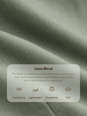 Linen-blend Mid Rise Solid Pocket Wide Leg Trousers Curve & Plus