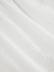 Cotton-blend Mid Rise Embroidery Drawstring Straight Leg Trousers