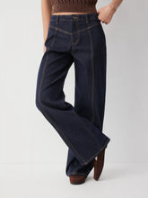 Cider Denim Mid Rise Wide Leg Jeans