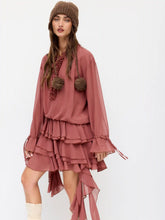 Chiffon Ruffled Short Dress