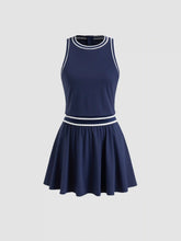 CIDERAIRYâ„¢ Round Neckline Solid Contrasting Binding Active Dress With Built-in Shorts